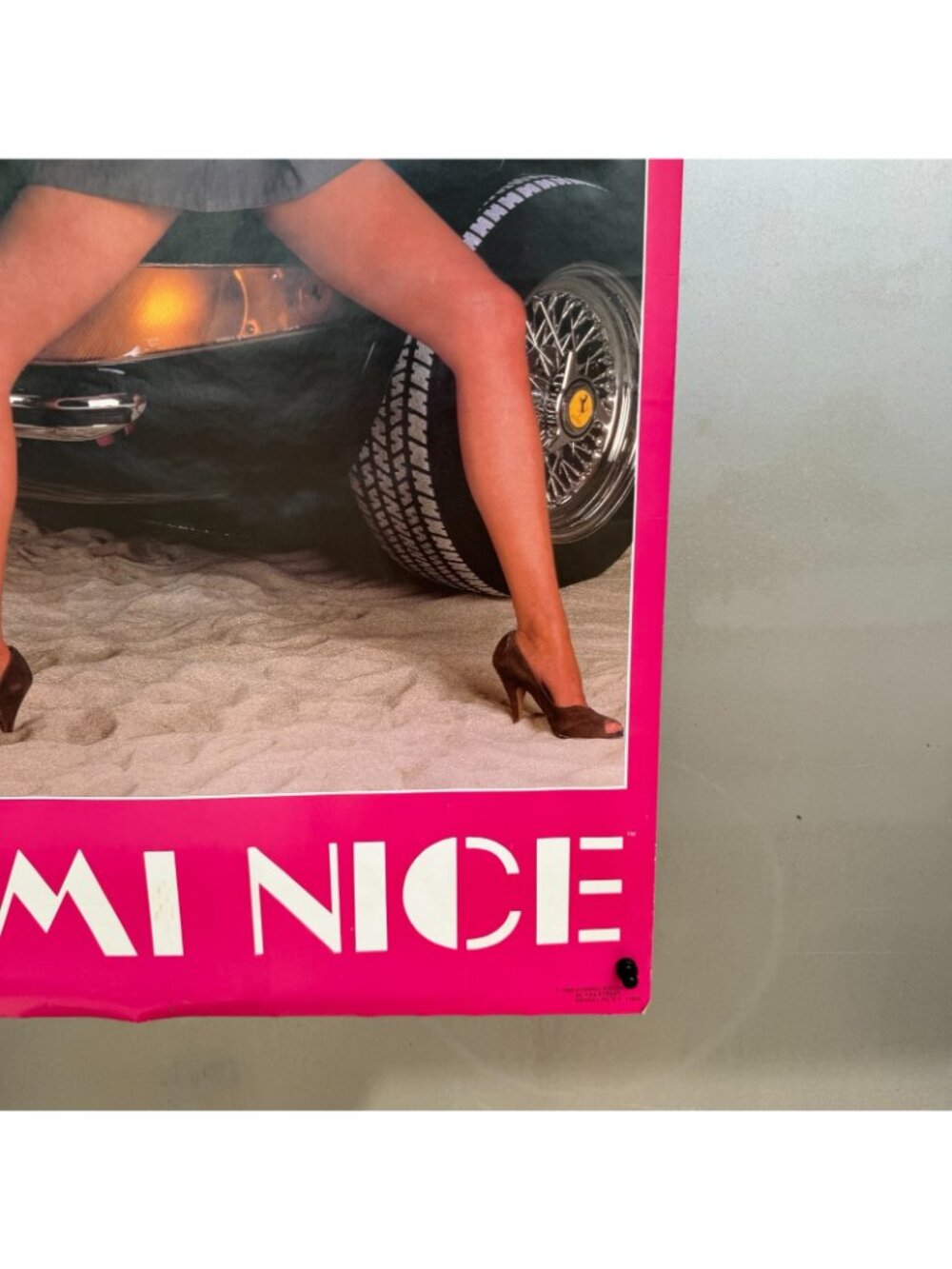 Vtg 1986 MIAMI NICE Babes & Ferrari Poster ~22x34” Miami Vice Sexy Detectives - Picture 7 of 14
